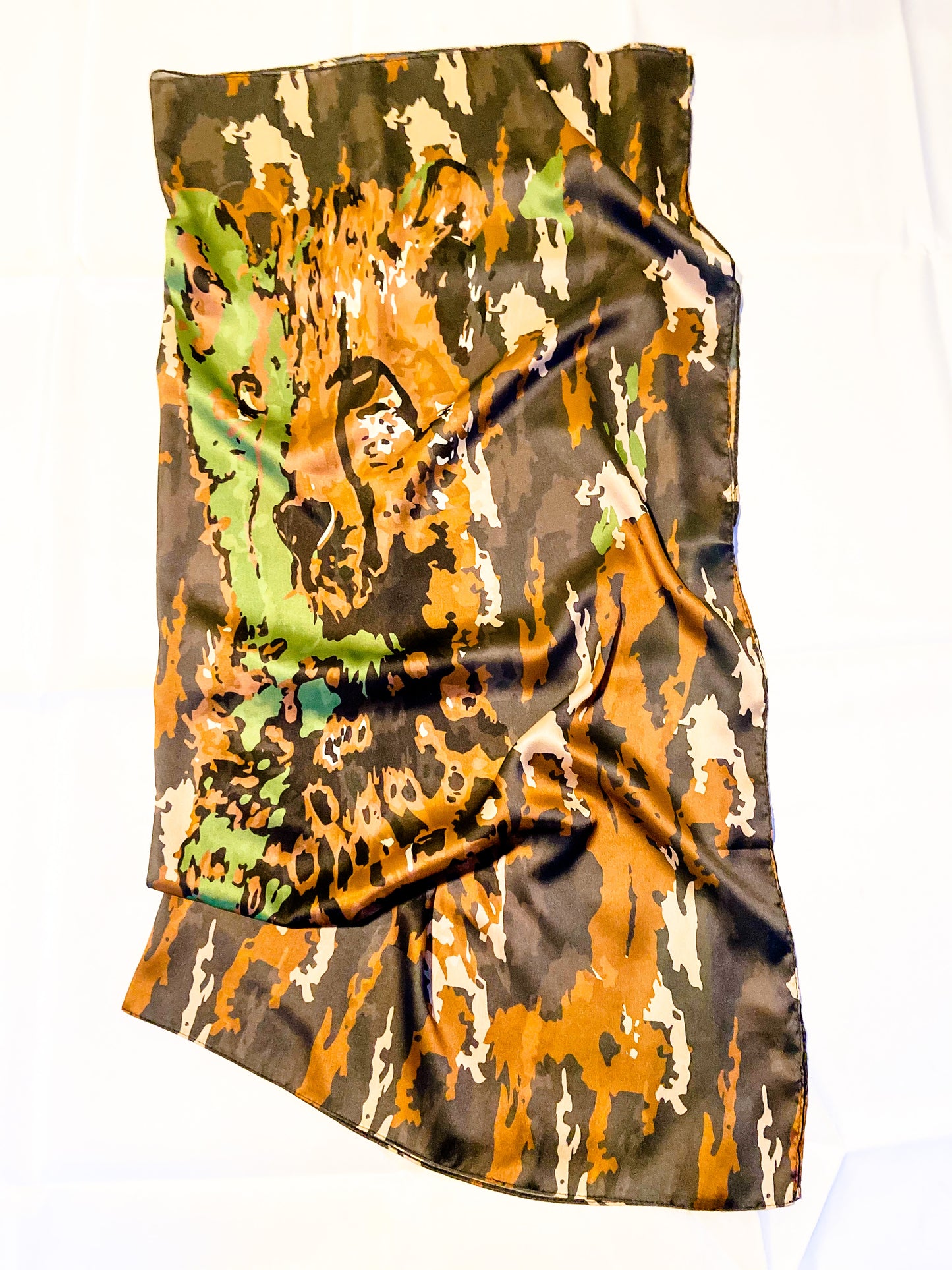 Cheetah Cubs Print Satin Scarf