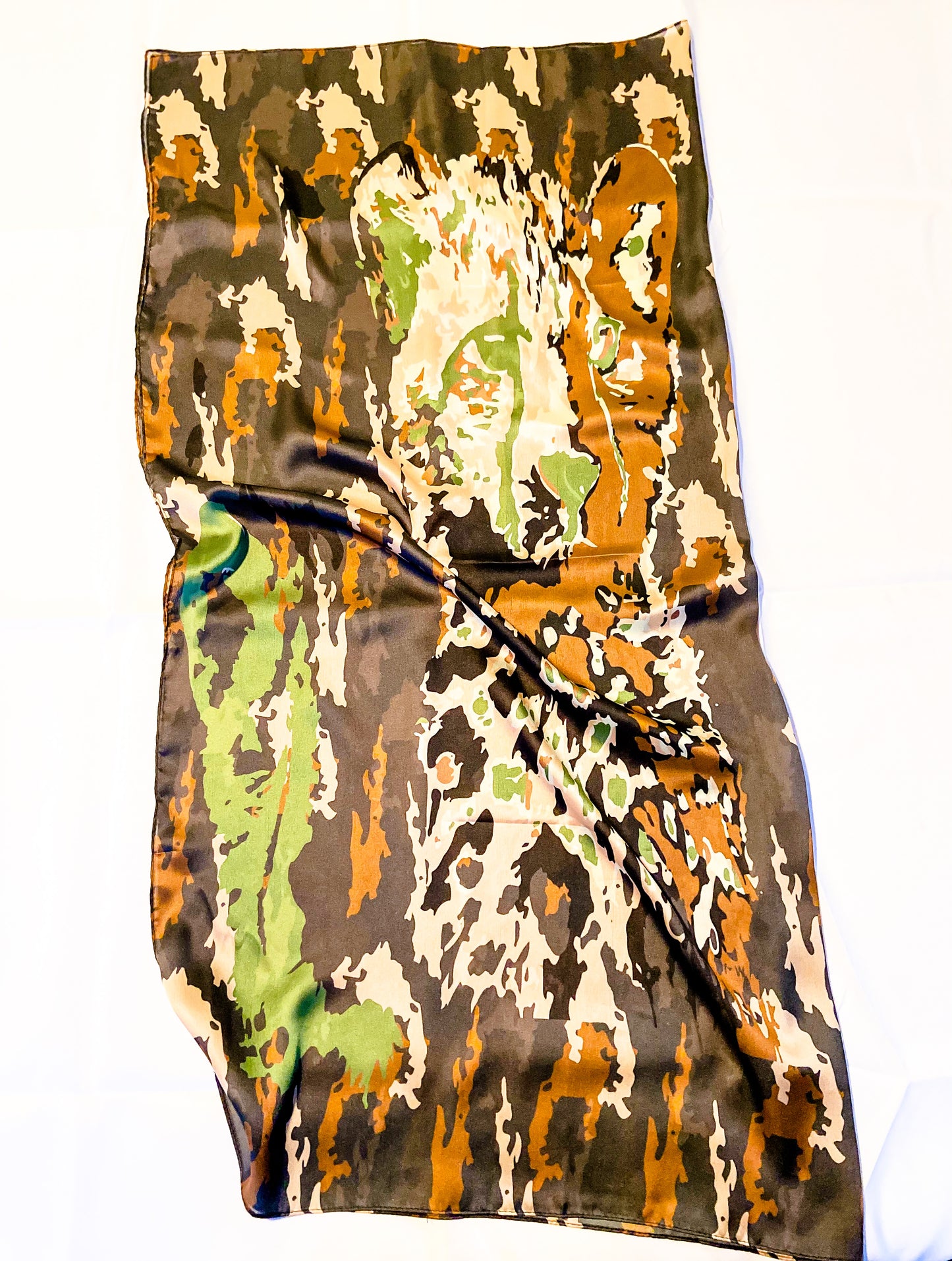 Cheetah Cubs Print Satin Scarf